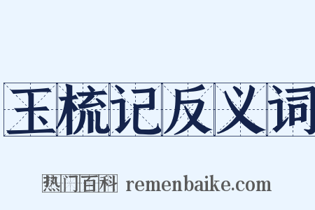 玉梳记反义词是什么意思的图片